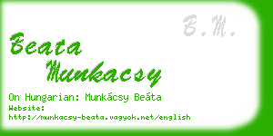 beata munkacsy business card